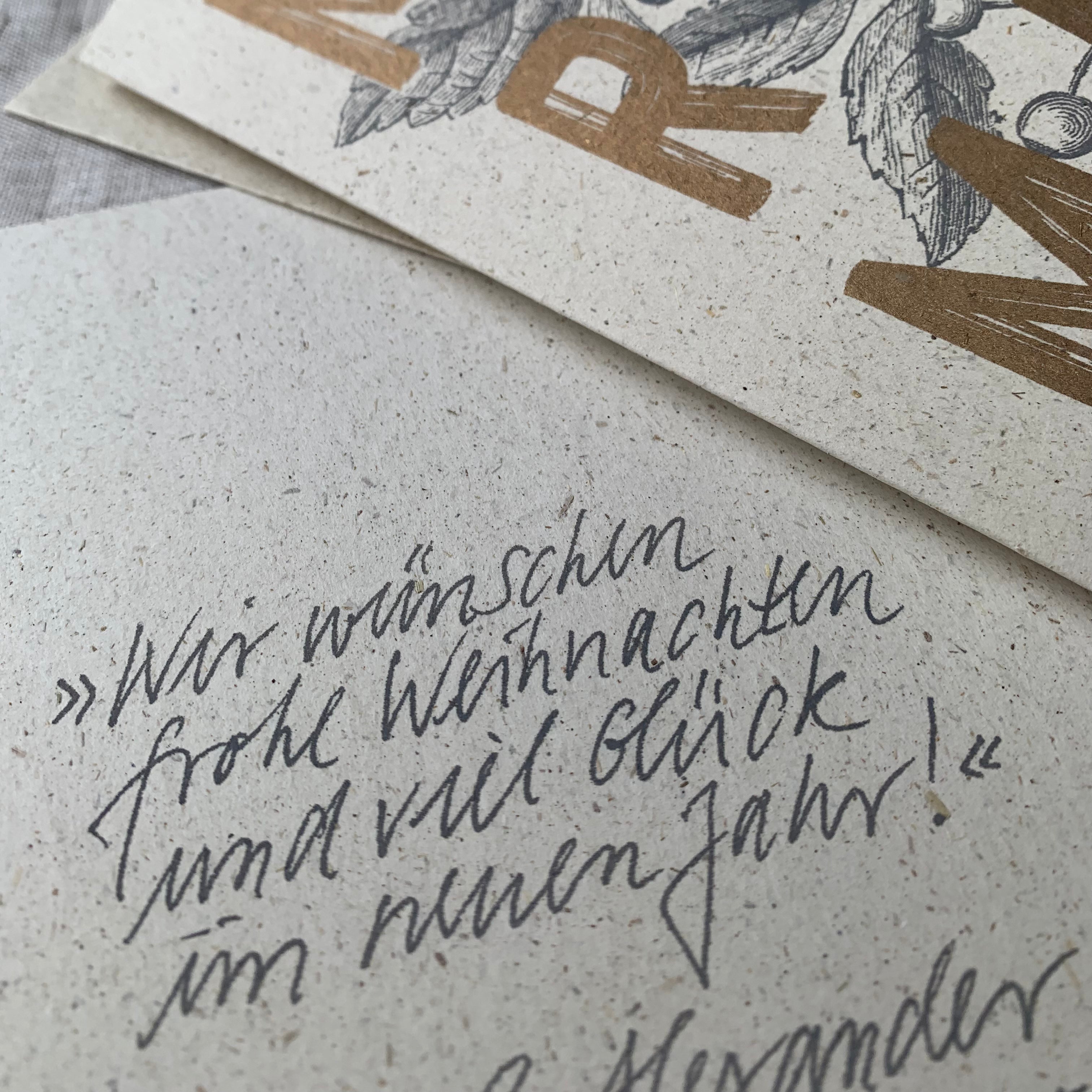 Einladungskarte personalisiert / Typo / Einladung / Premium Gmund Papier
