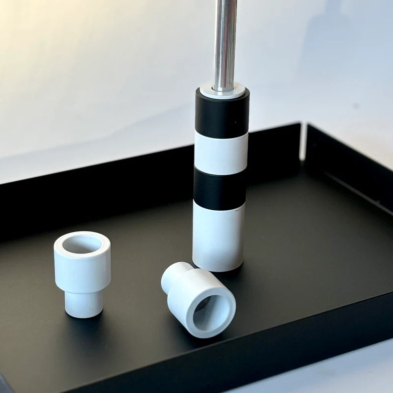 dipper tube kerzenständer schwarz weiss / pink stories