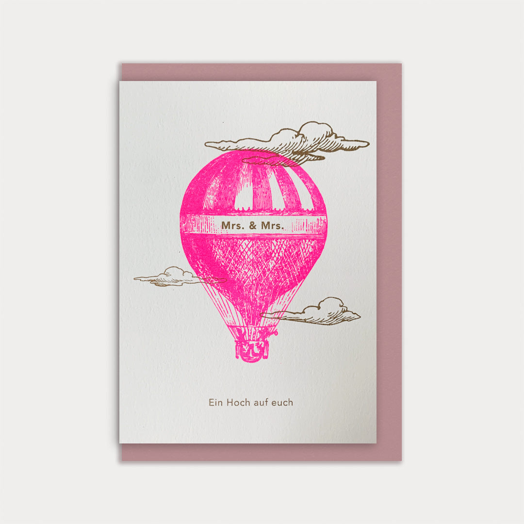 Wedding Cards / Hot Air Balloon / Natural Paper