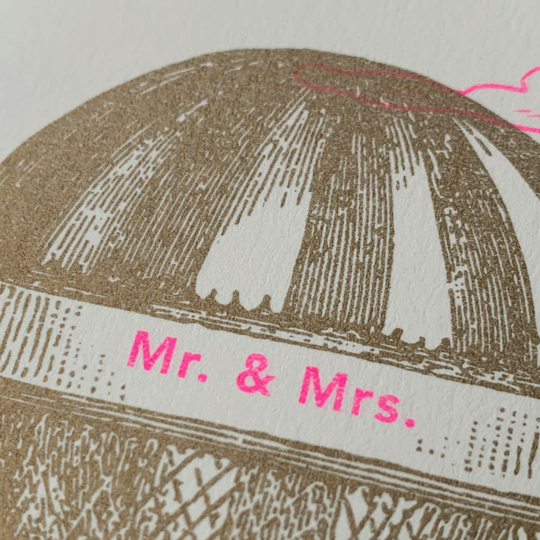 Wedding Cards / Hot Air Balloon / Natural Paper