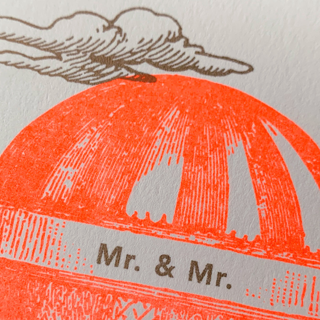 Wedding Cards / Hot Air Balloon / Natural Paper