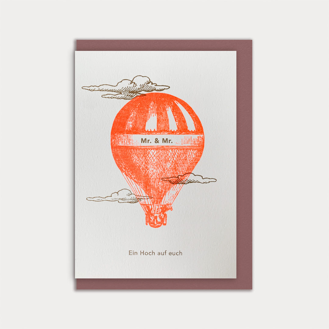 Wedding Cards / Hot Air Balloon / Natural Paper