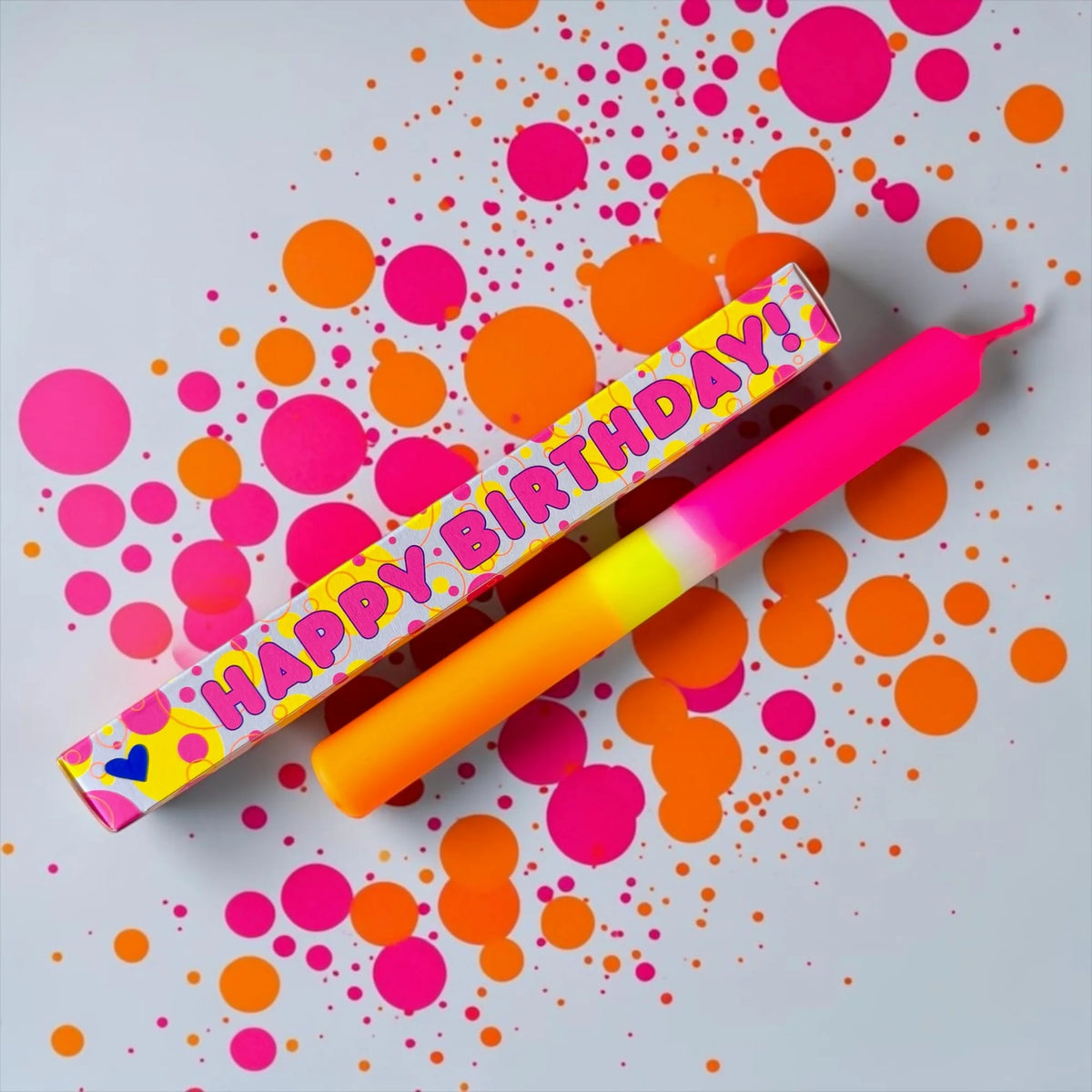 Happy Birthday Stabkerze Pink Stories