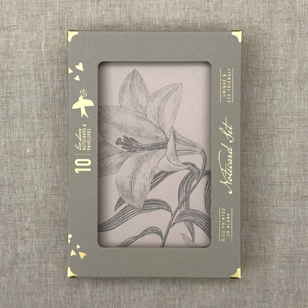 Notecard Set /  Lilie  / Premium Gmund Papier - Togethery