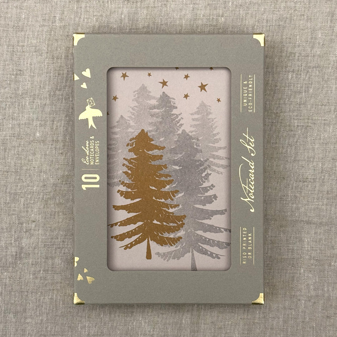 Notecard Set /  Tannenbäume / Premium Gmund Papier - Togethery