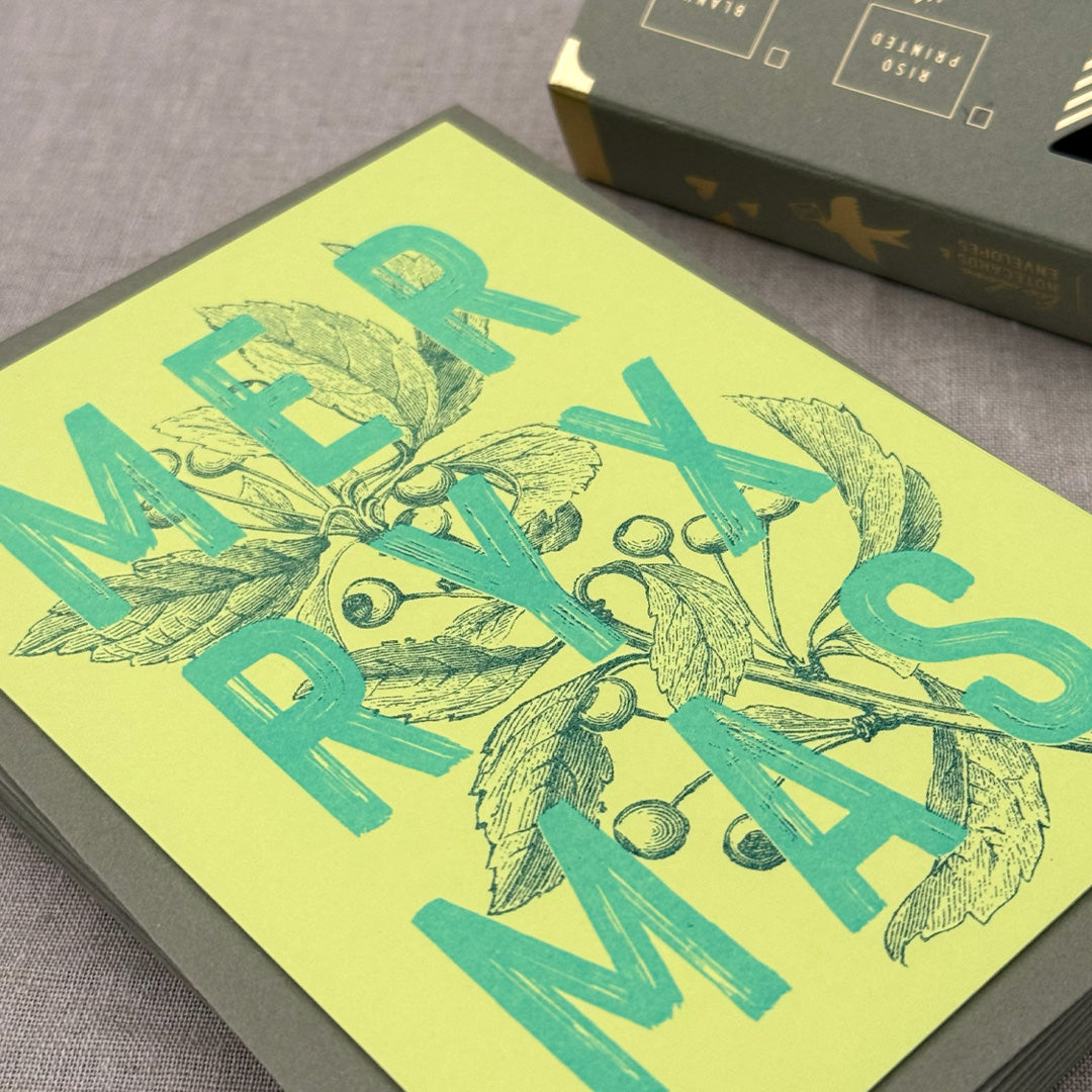 Notecard Set / Typo / Xmas / Premium Gmund Papier - Togethery