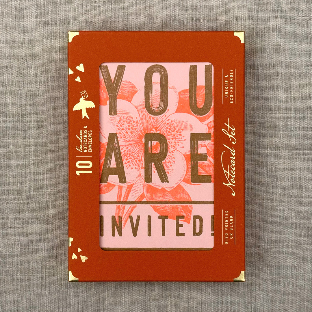 Notecard Set / Typo / You are invited / Premium Gmund Papier - Togethery