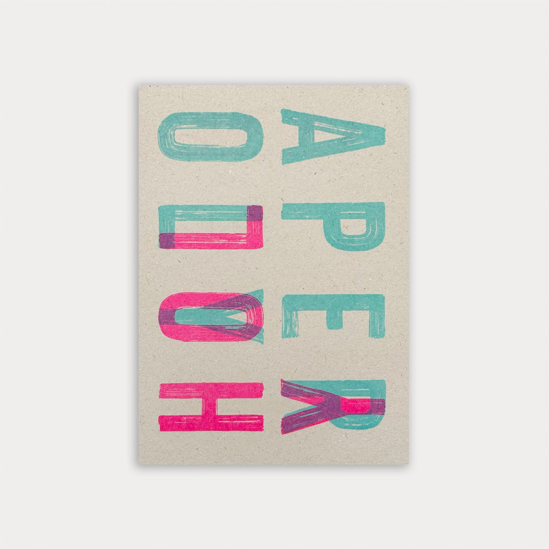Postkarte / Holy Aperoly / Risographie / Togethery