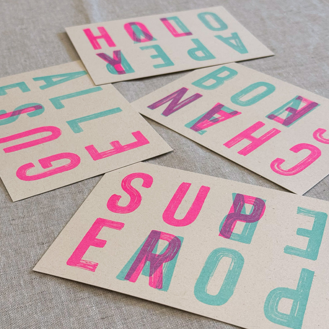 Postkarte / Holy Aperoly / Riso-Druck / Ökopapier - Togethery