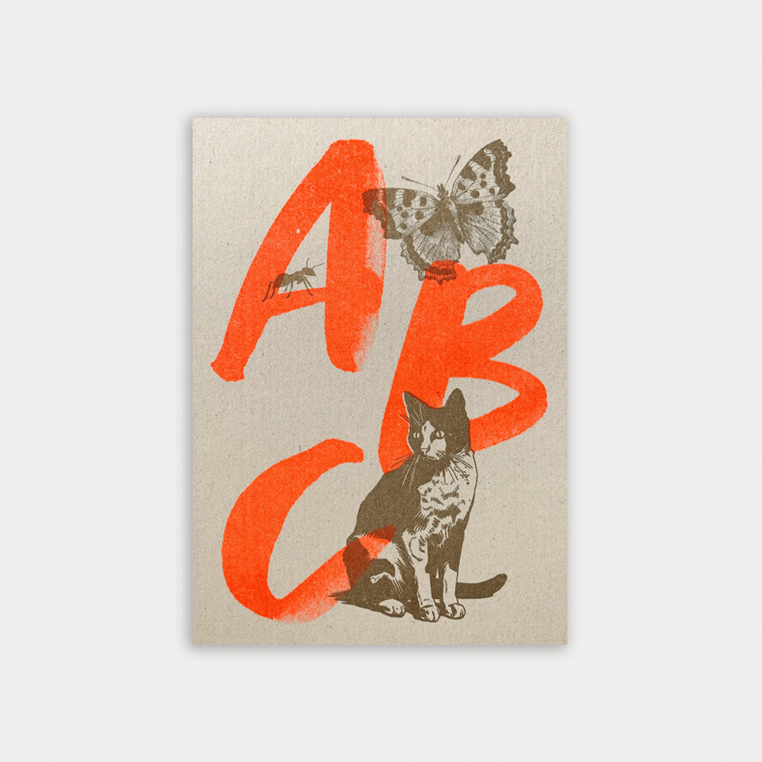 Postkarte zur Einschulung / ABC