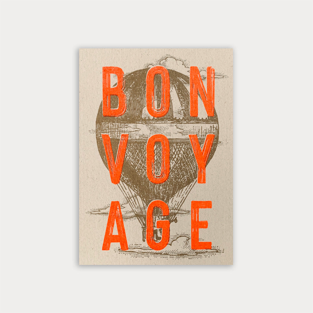 Postkarte / Typo / Bon Voyage - Togethery