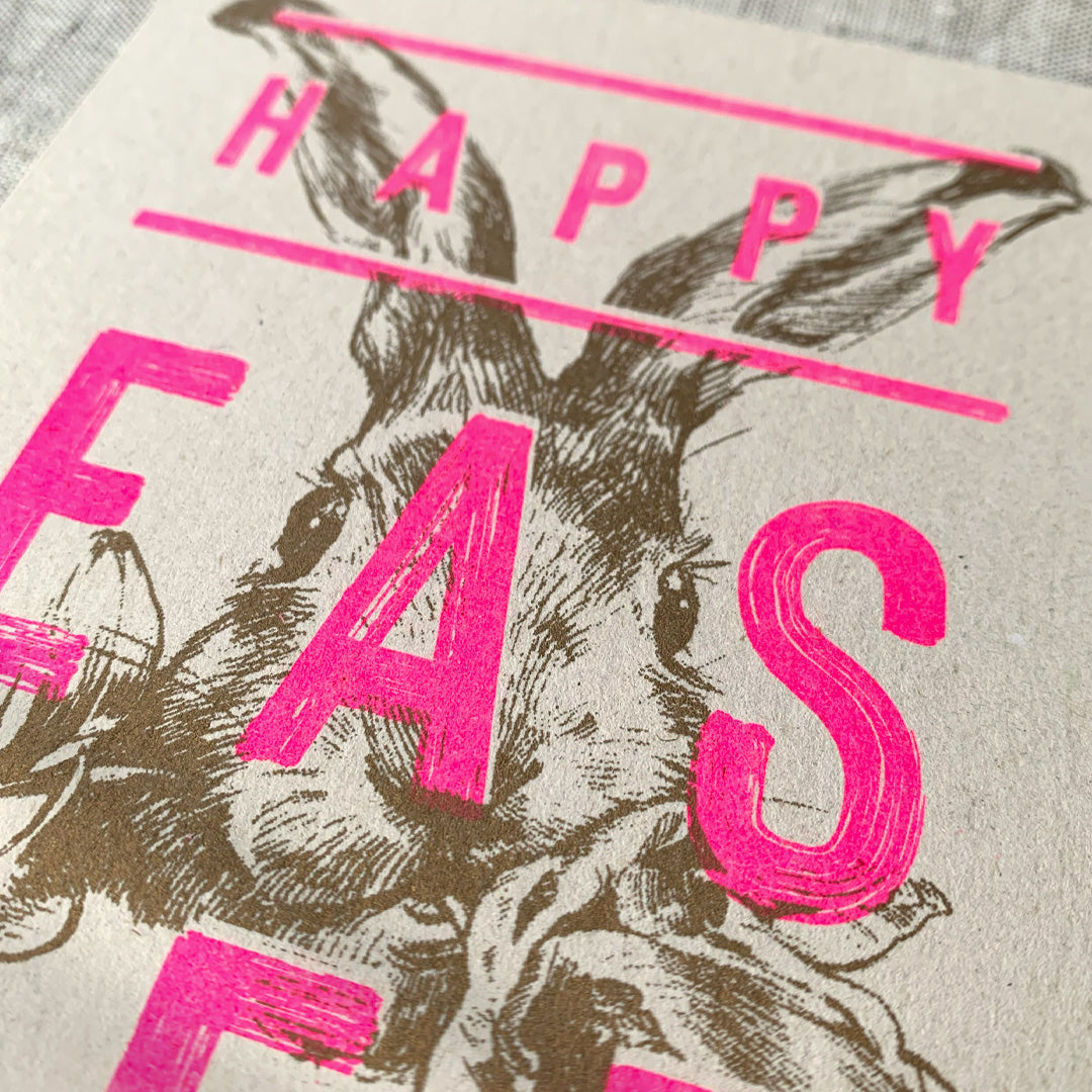 Postkarte / Typo / Happy Easter