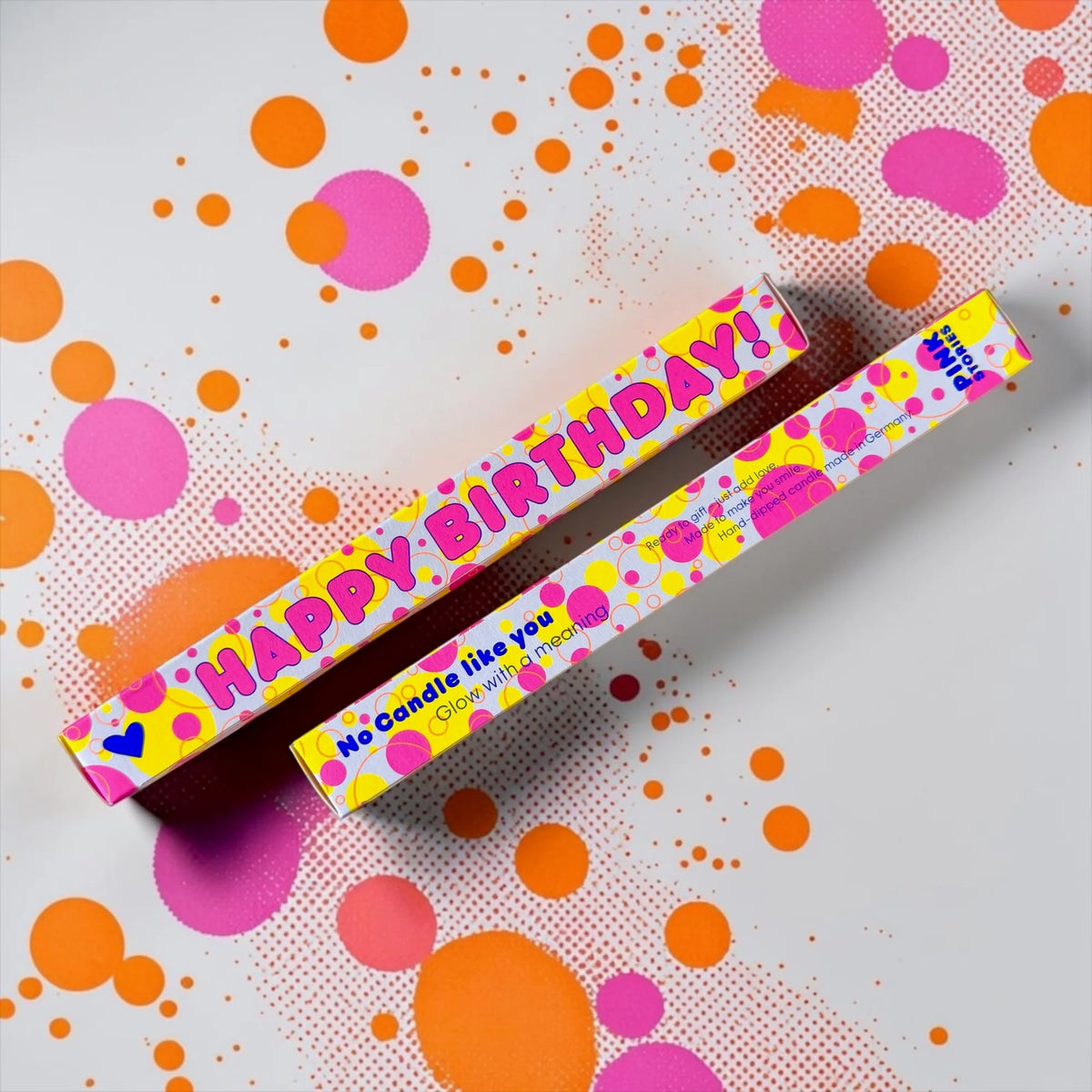 Happy Birthday Stabkerze Pink Stories Verpackung