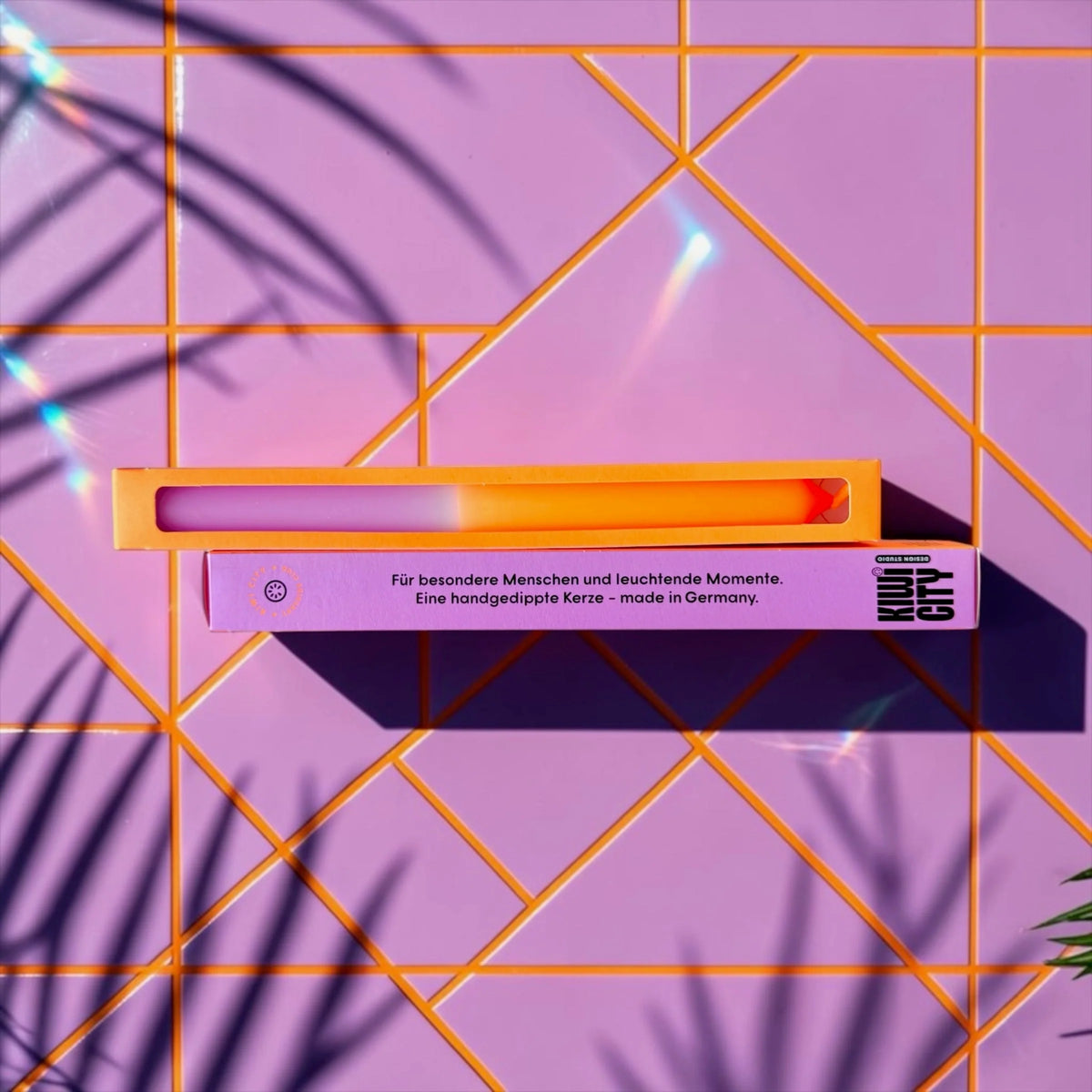 Stabkerze einzeln verpackt pink stories 