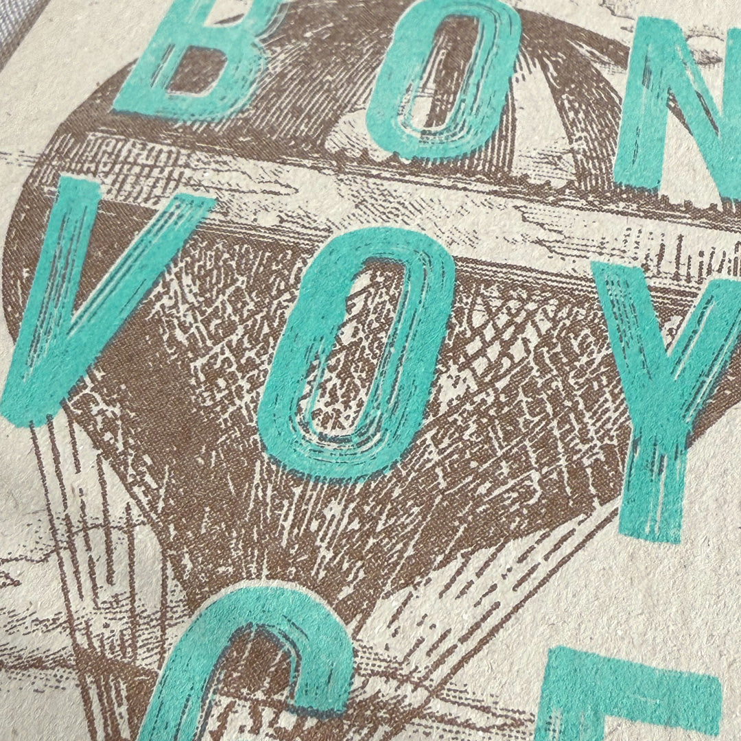 Postkarte / Typo / Bon Voyage / Vintage - Togethery