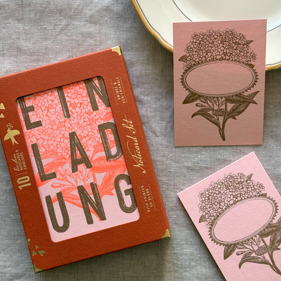 Das perfekte Set zum Einladen / Hortensie / im Leinenbeutel - Togethery