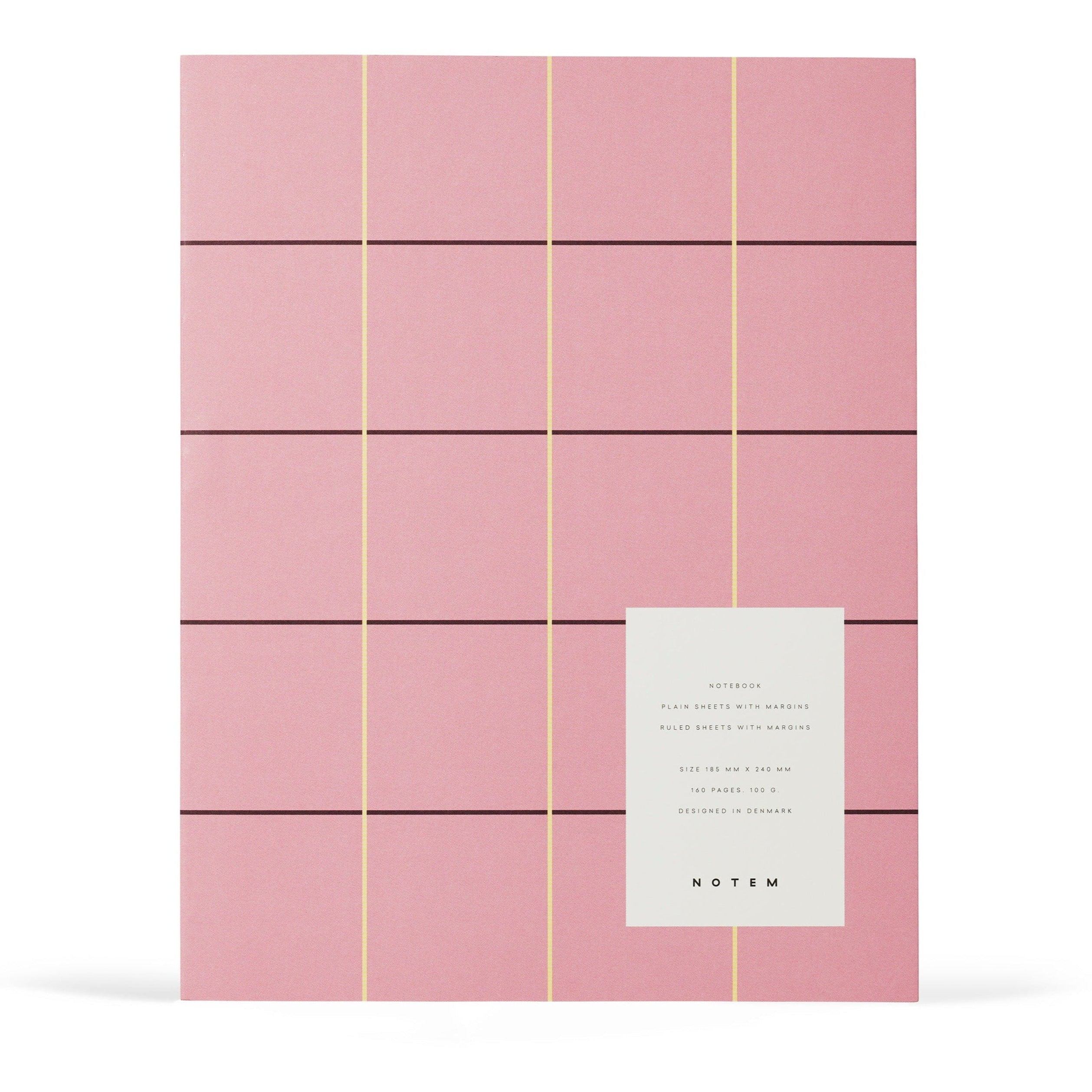 UMA Notizbuch, Groß - Rosa Karo
