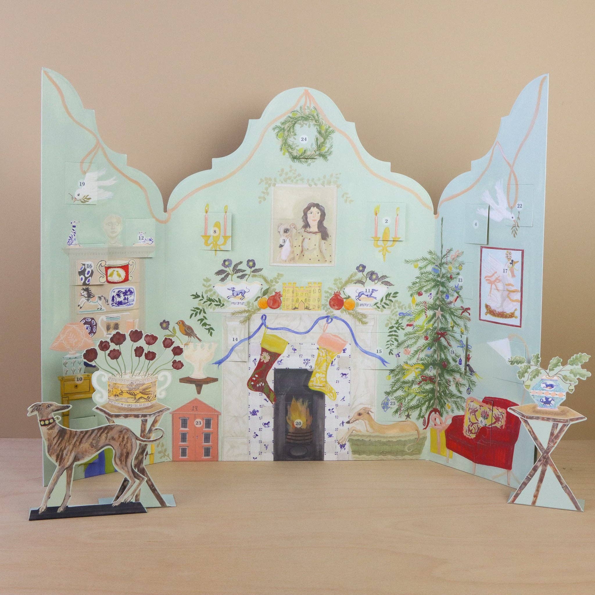 Festlicher Adventskalender mit holländischem Giebel - Togethery