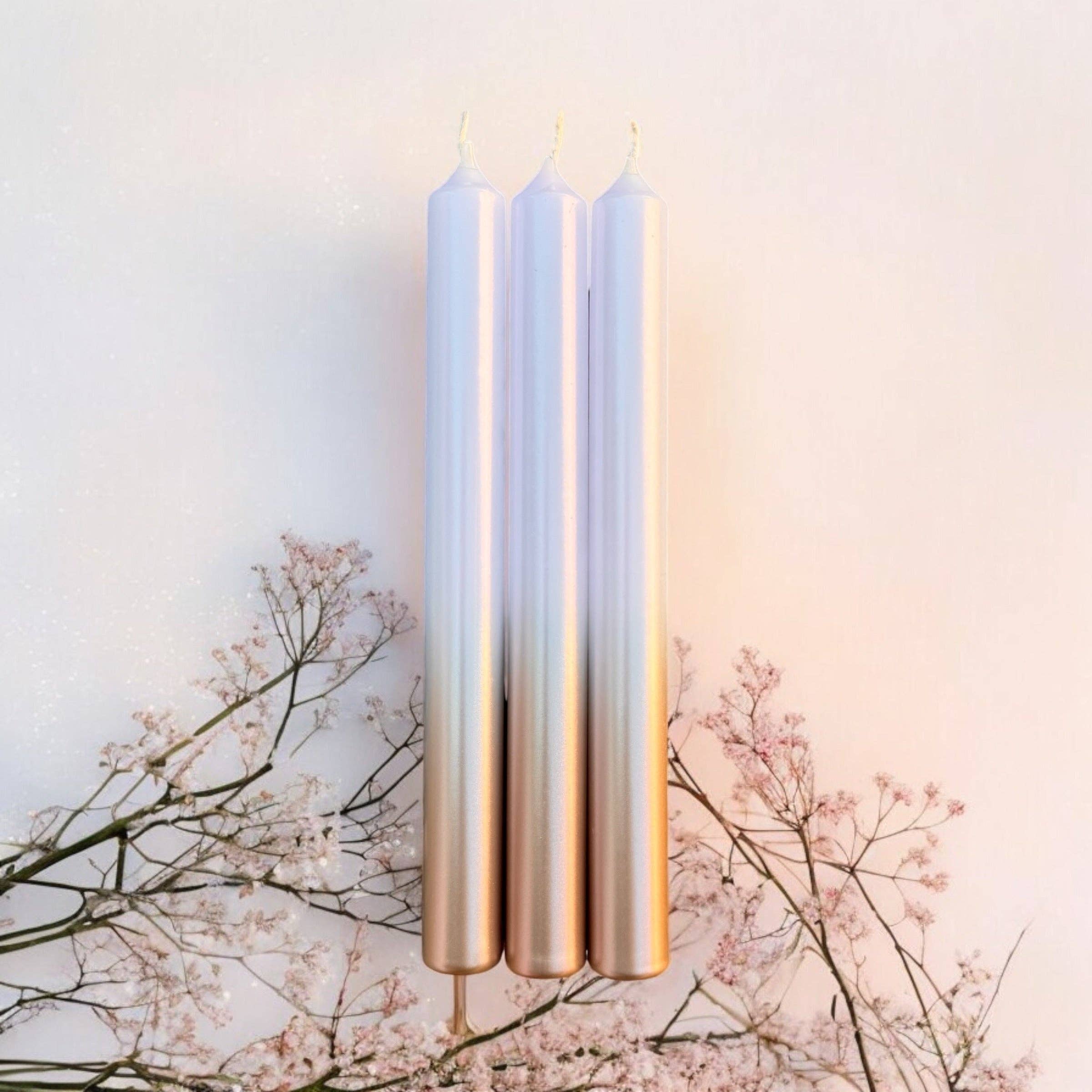 Dip Dye X-Mas / Super Glamourös / 3er-Set / Weihnachtskerzen
