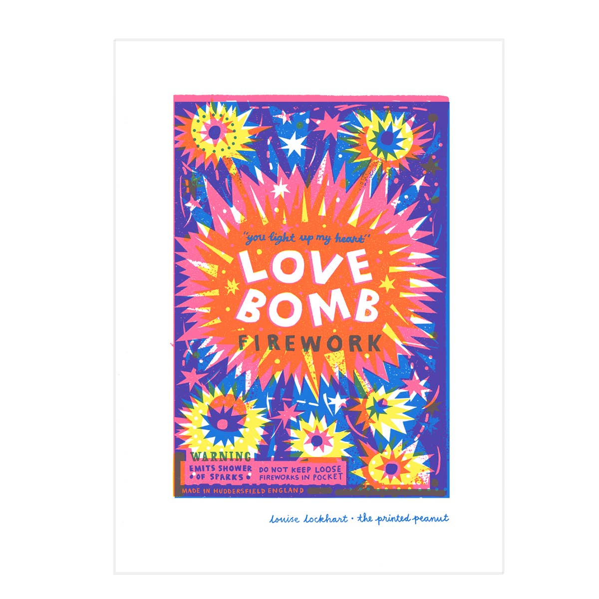 Riso Art print / A4 / Lovebomb