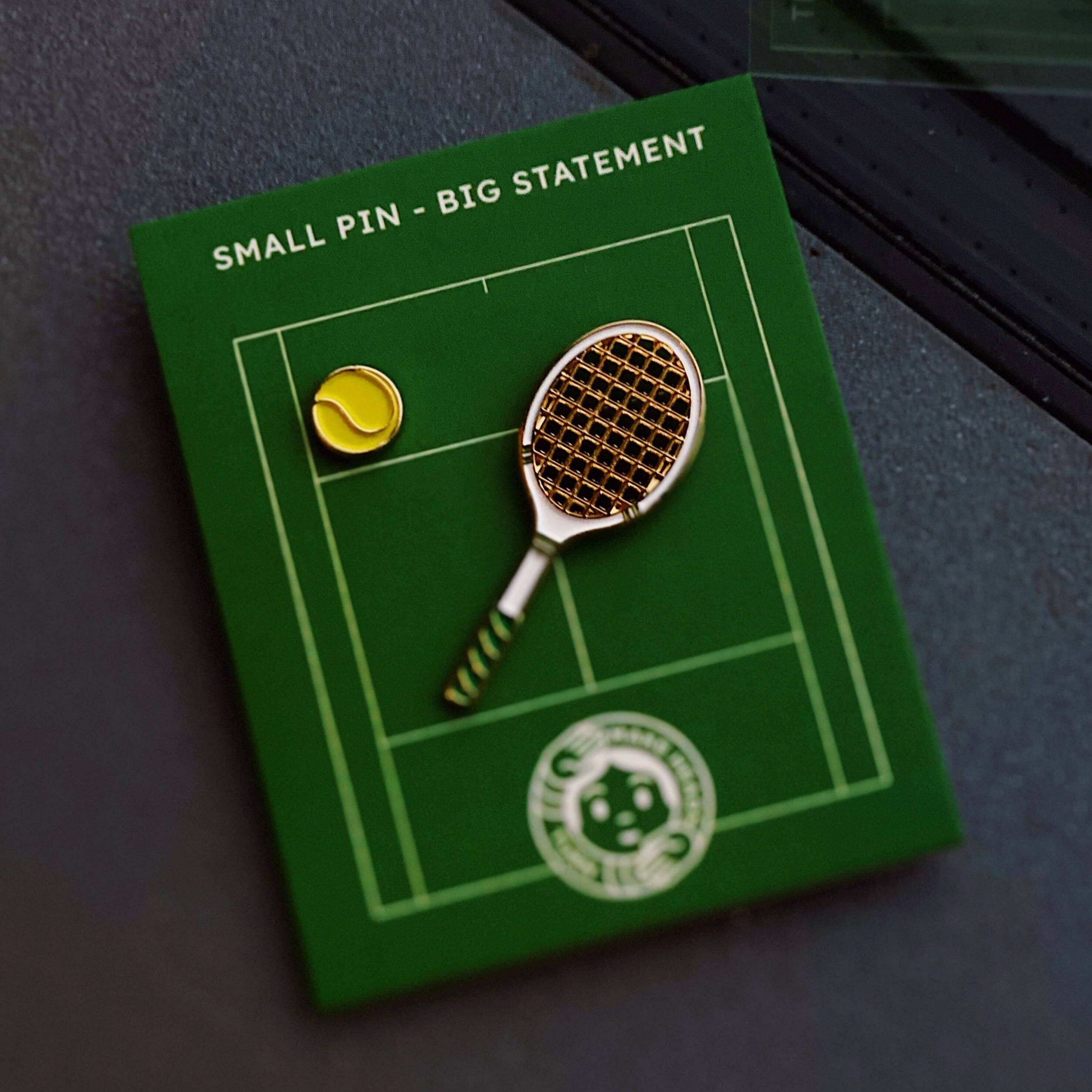  hochwertiger  Emaille-Pin in Form eines Tennisschlägers