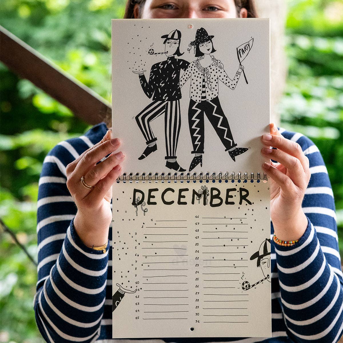 Geburtstagskalender mit monatlichen Illustrationen von helen b - Togethery