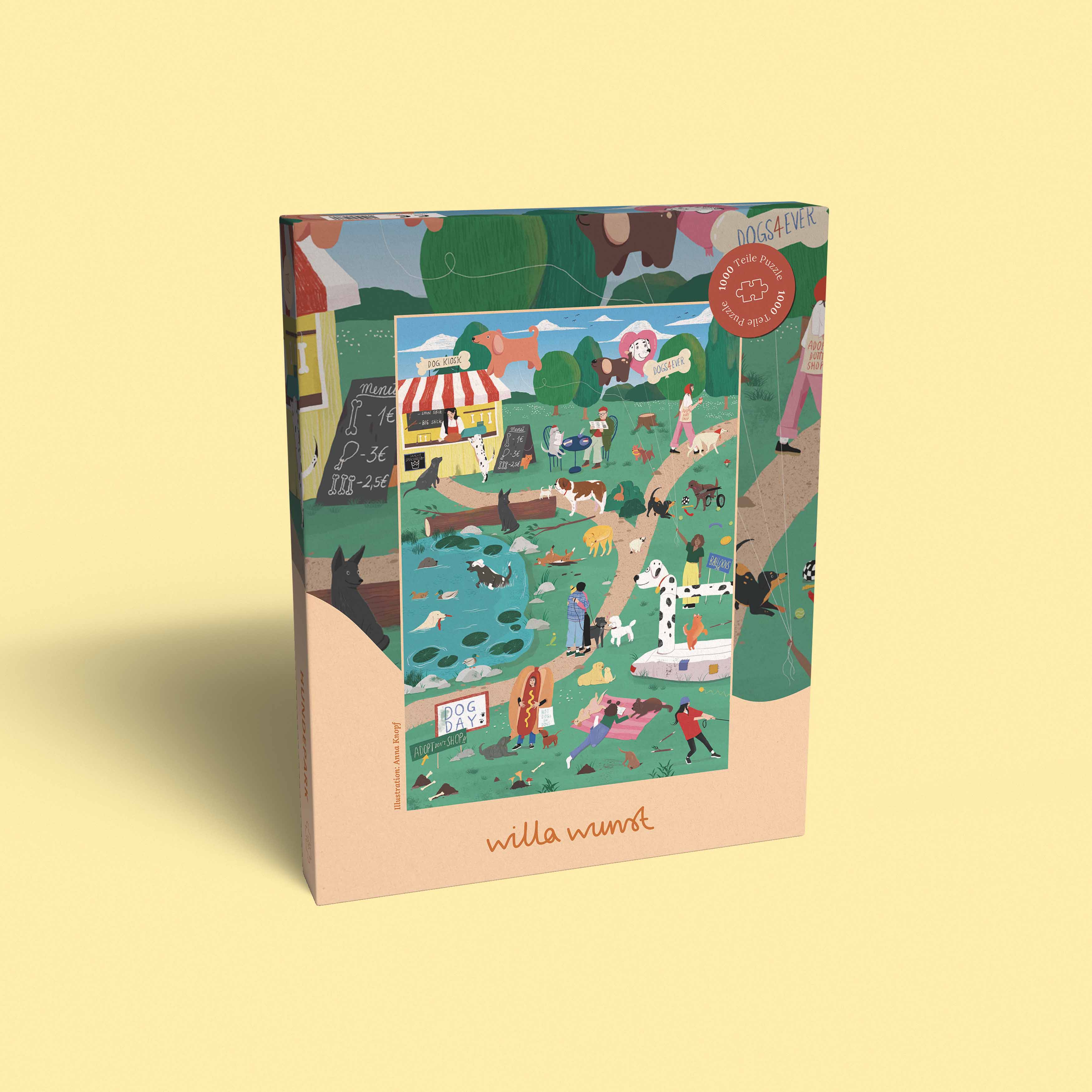 Willa Wunst Puzzle Hundepark Verpackung