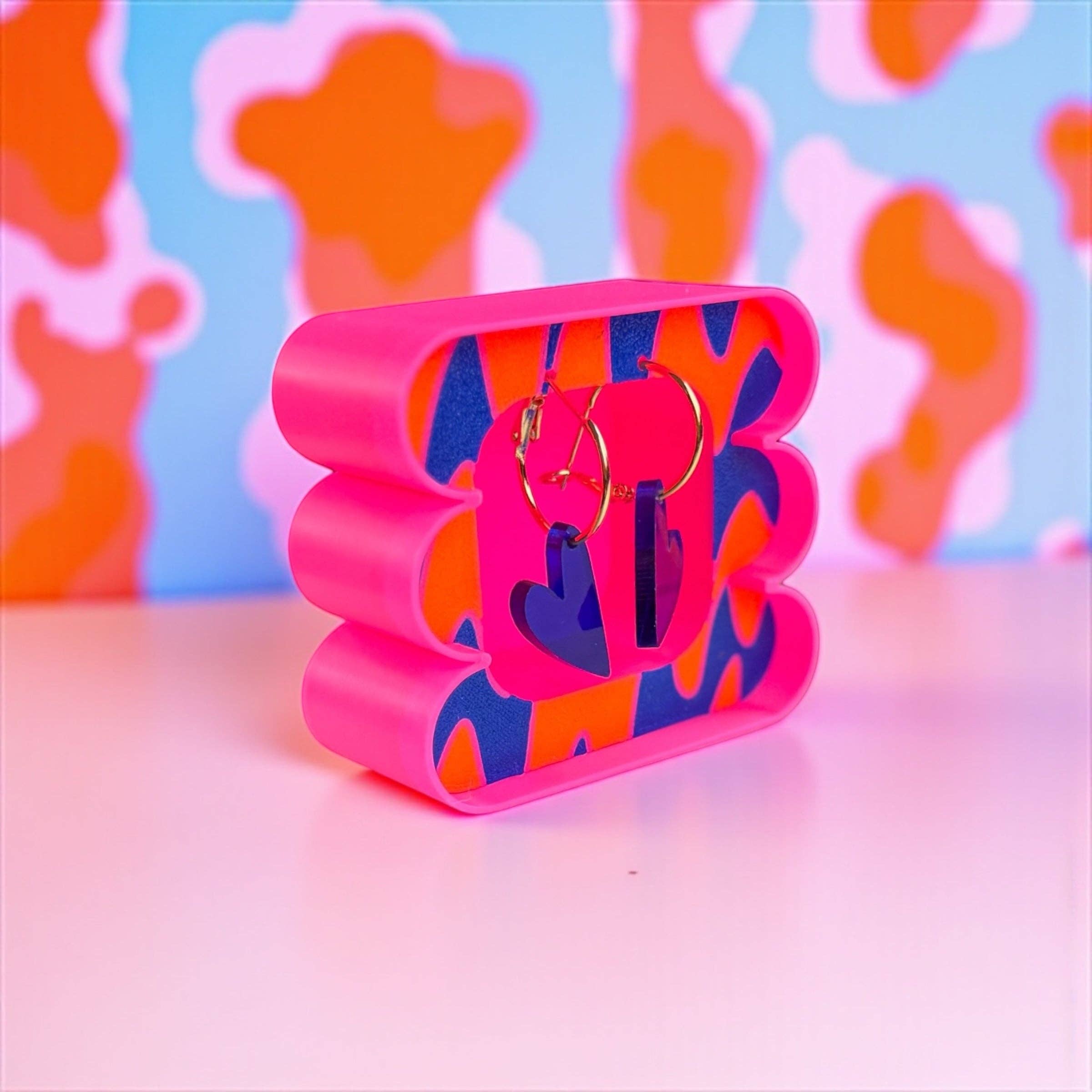 Ohrringe / Herzen / Blau / Pink Stories