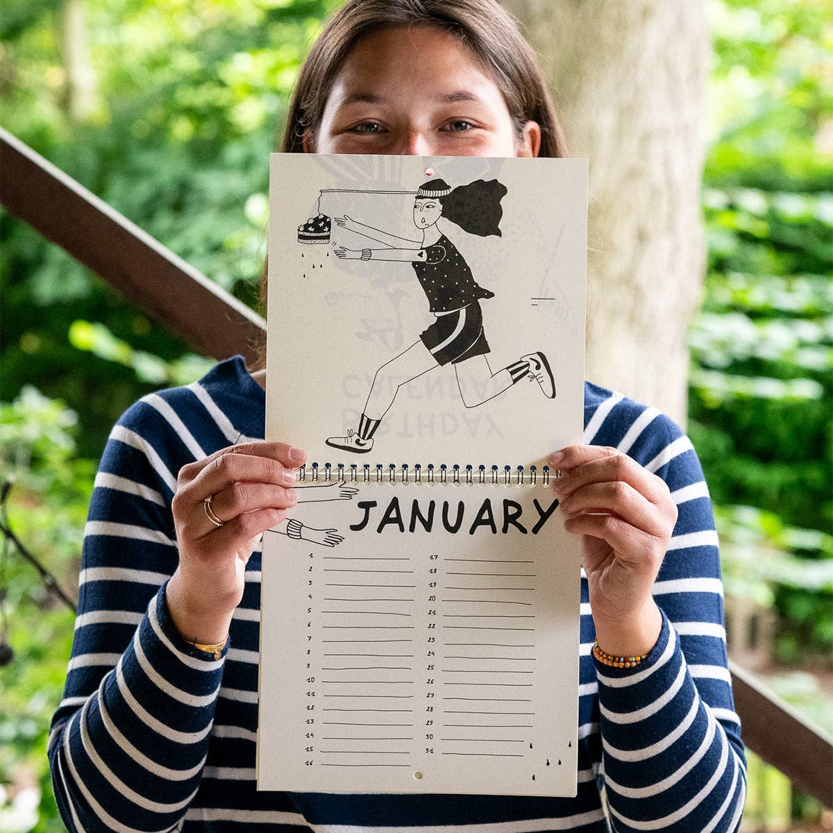 Geburtstagskalender mit monatlichen Illustrationen von helen b - Togethery