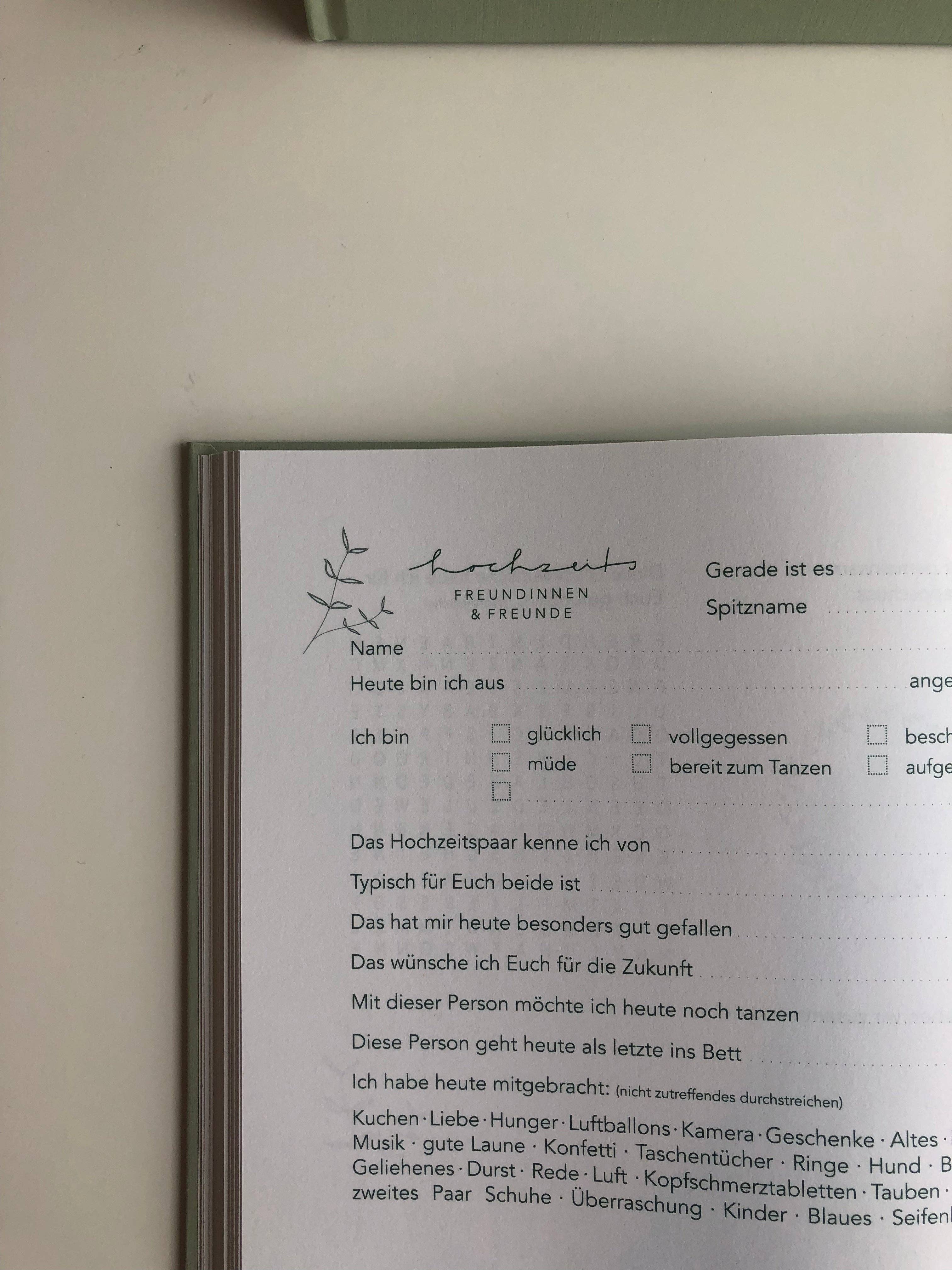 Gästebuch für Hochzeiten