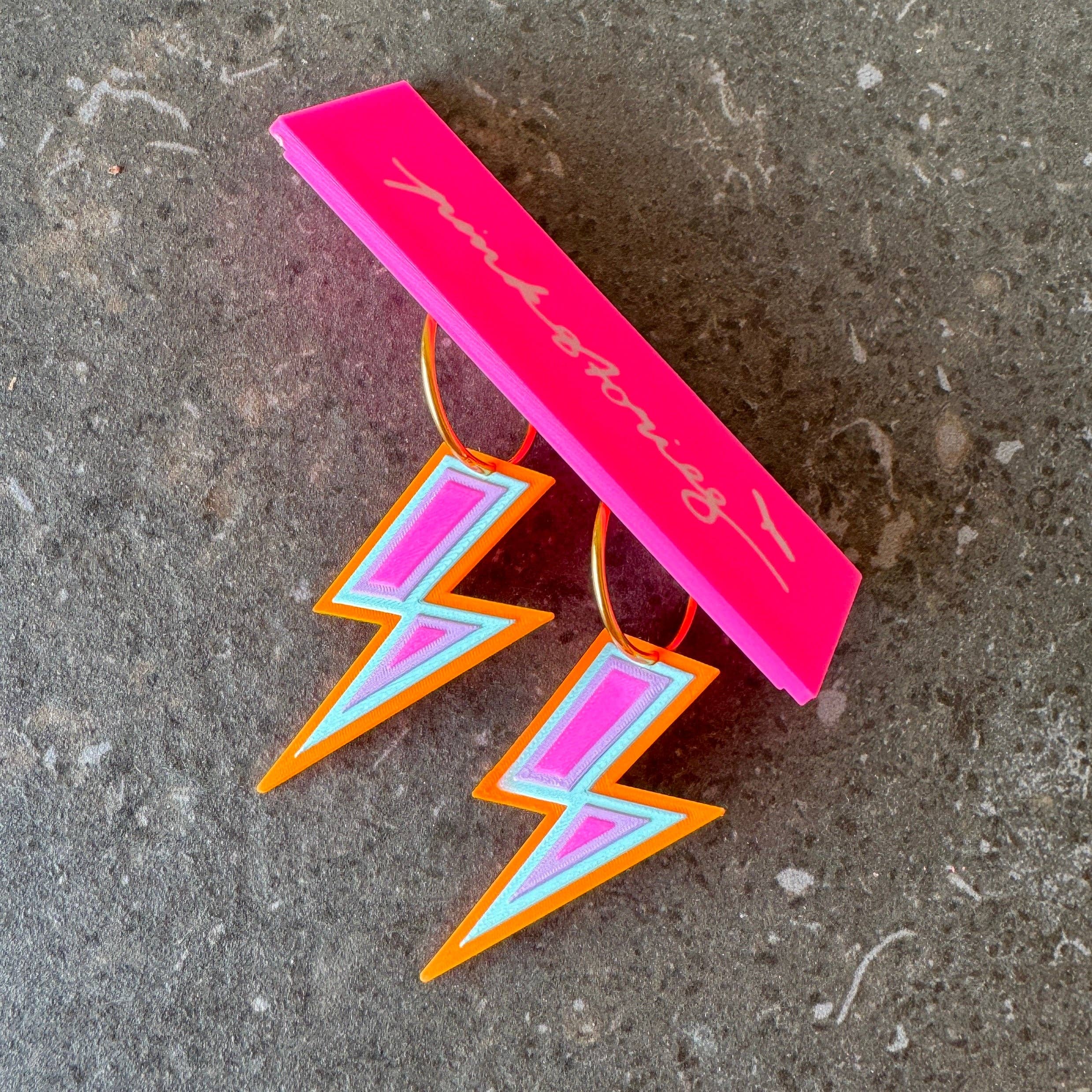 FLASH – Ohrringe Rosa  Blitz