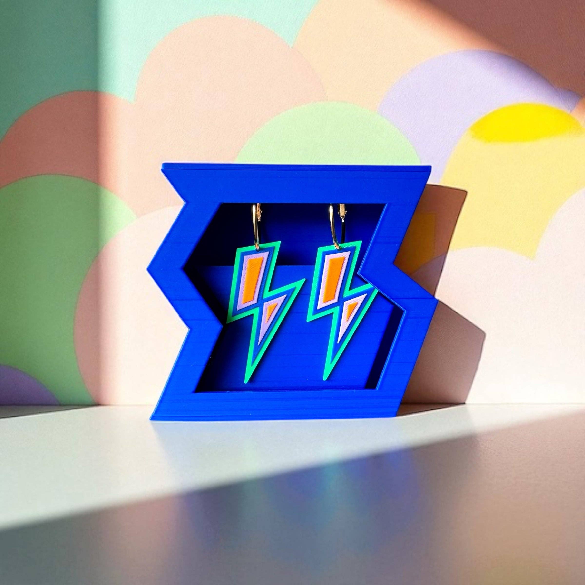 FLASH – Ohrringe Blau  Blitz