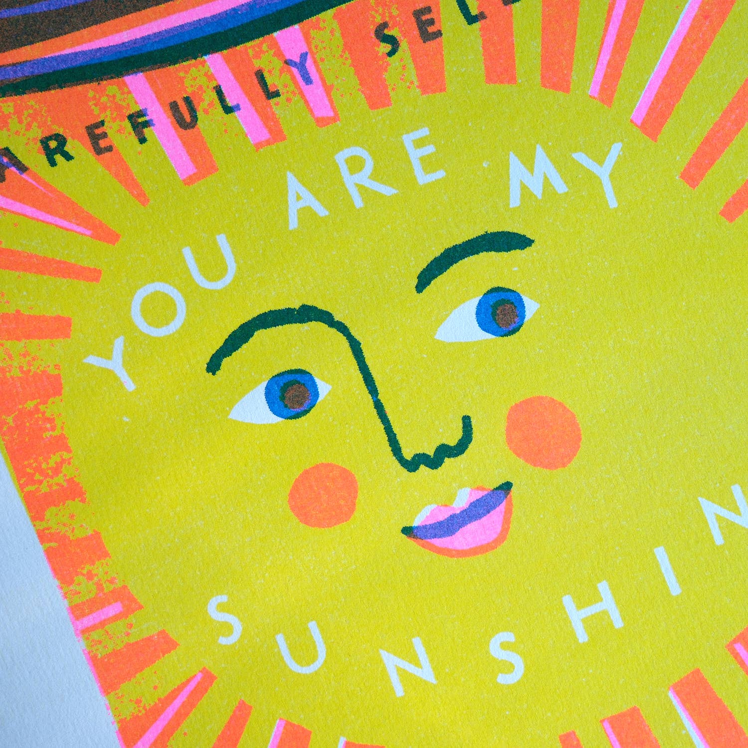 Kunstdruck A4 / You Are My Sunshine / Risographie