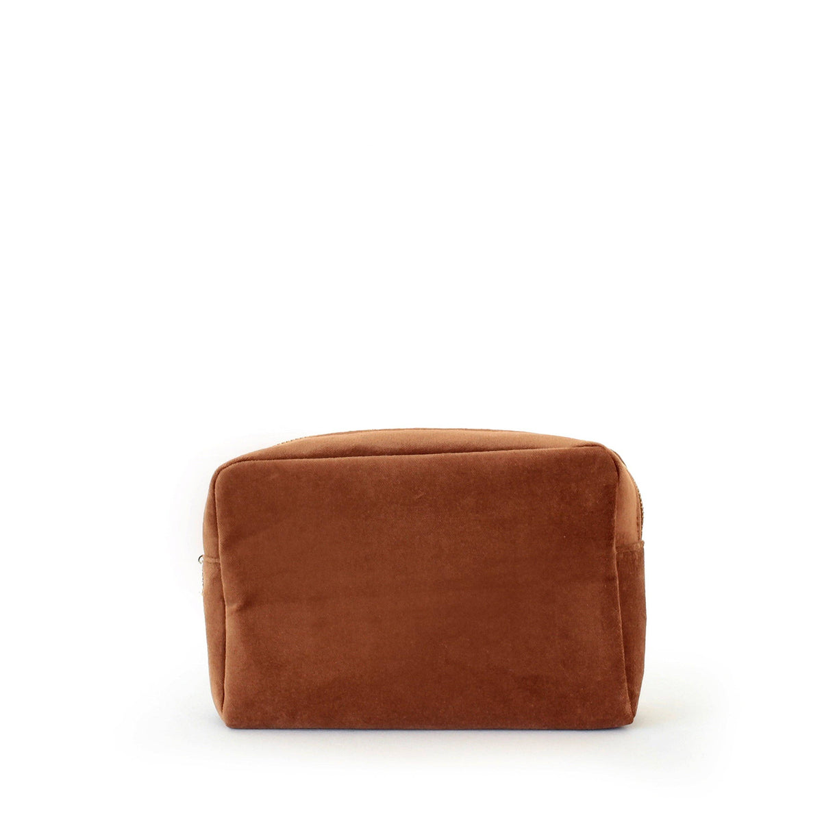 Kosmetiktasche aus Samt / Caramel