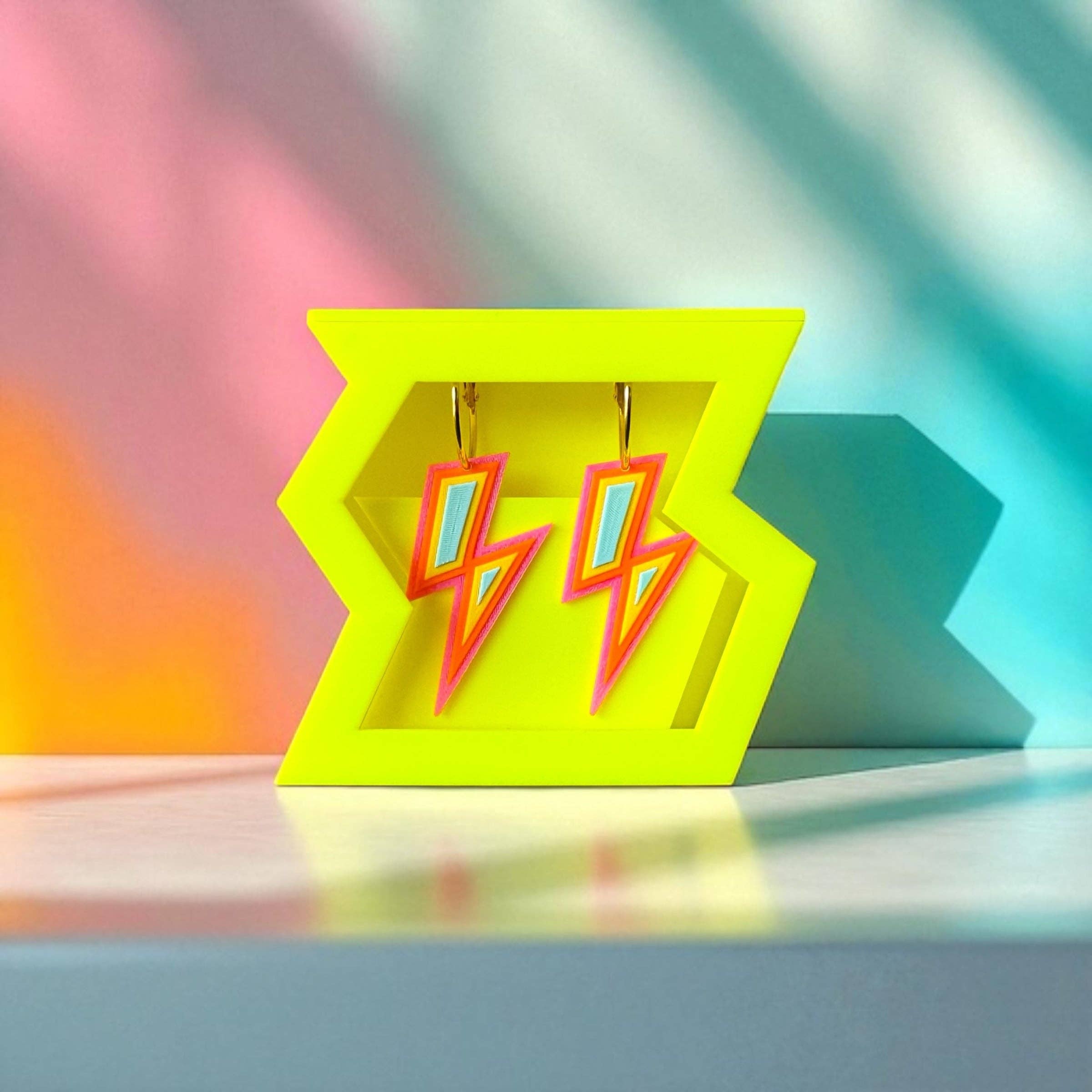 FLASH – Ohrringe Gelb Blitz