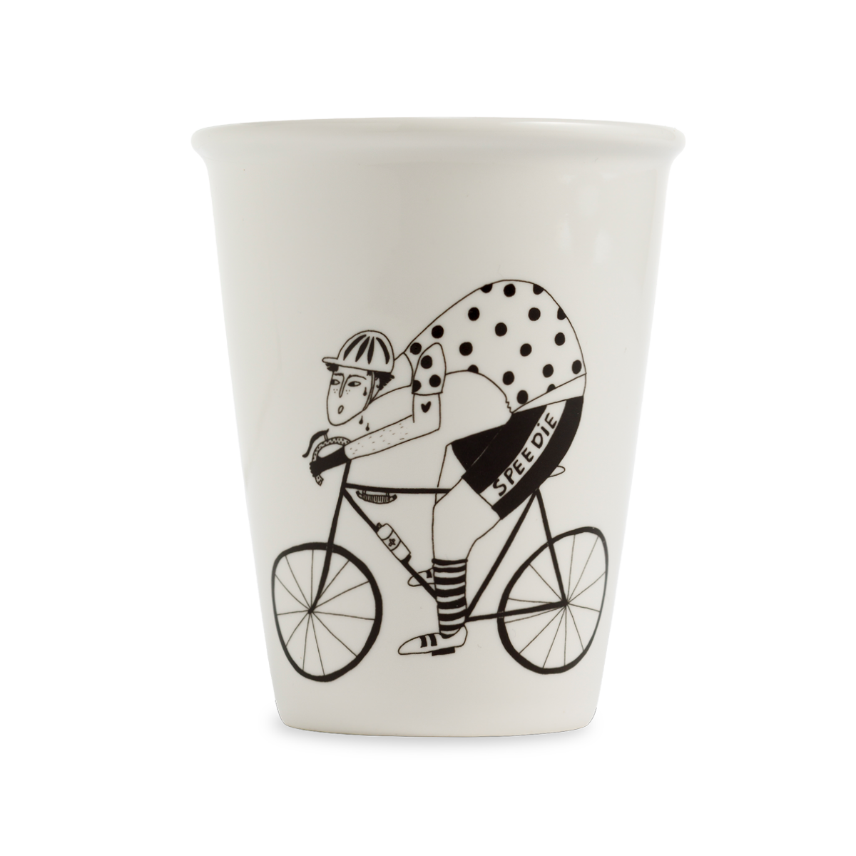 Porzellantasse „Speedie“ mit Illustration von helen b - Togethery