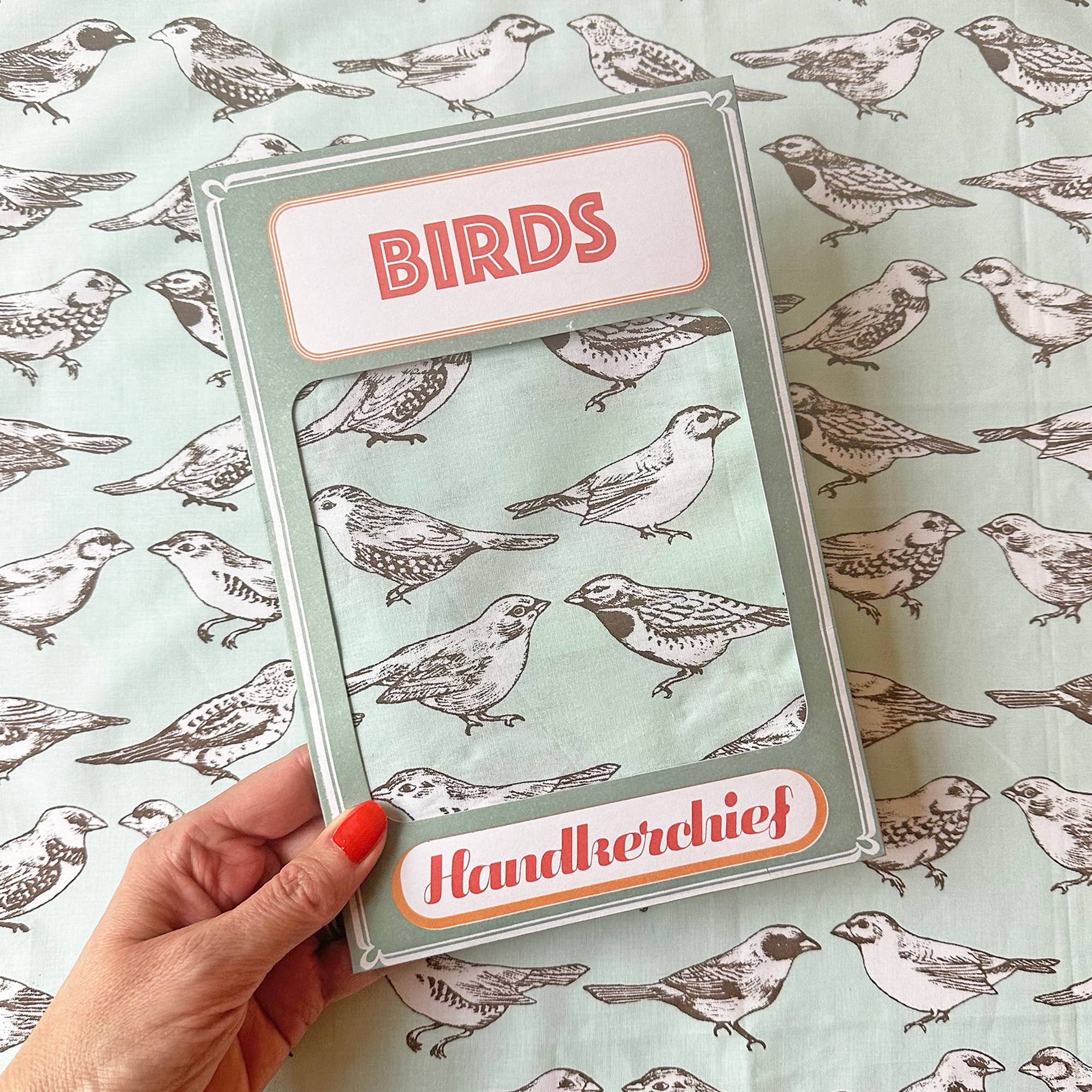 Vogel-Taschentuch / Einstecktuch / Halstuch / Bandana