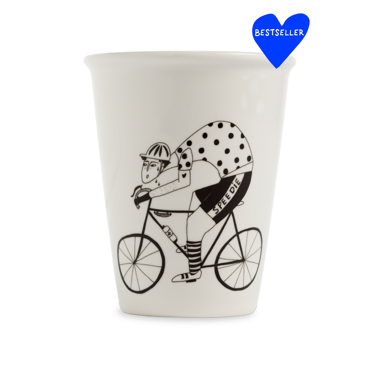 Porzellantasse „Speedie“ mit Illustration von helen b - Togethery