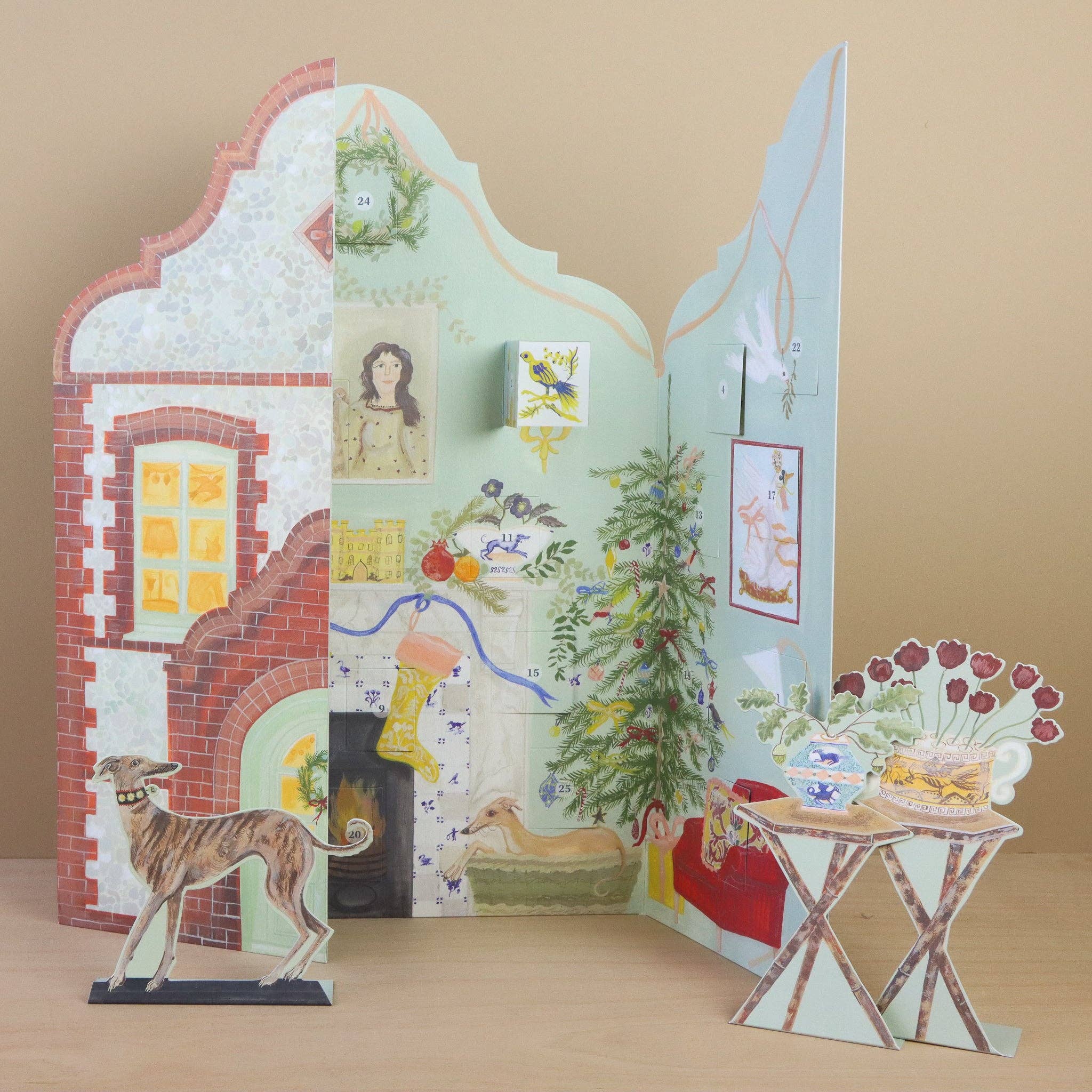 Festlicher Adventskalender mit holländischem Giebel - Togethery