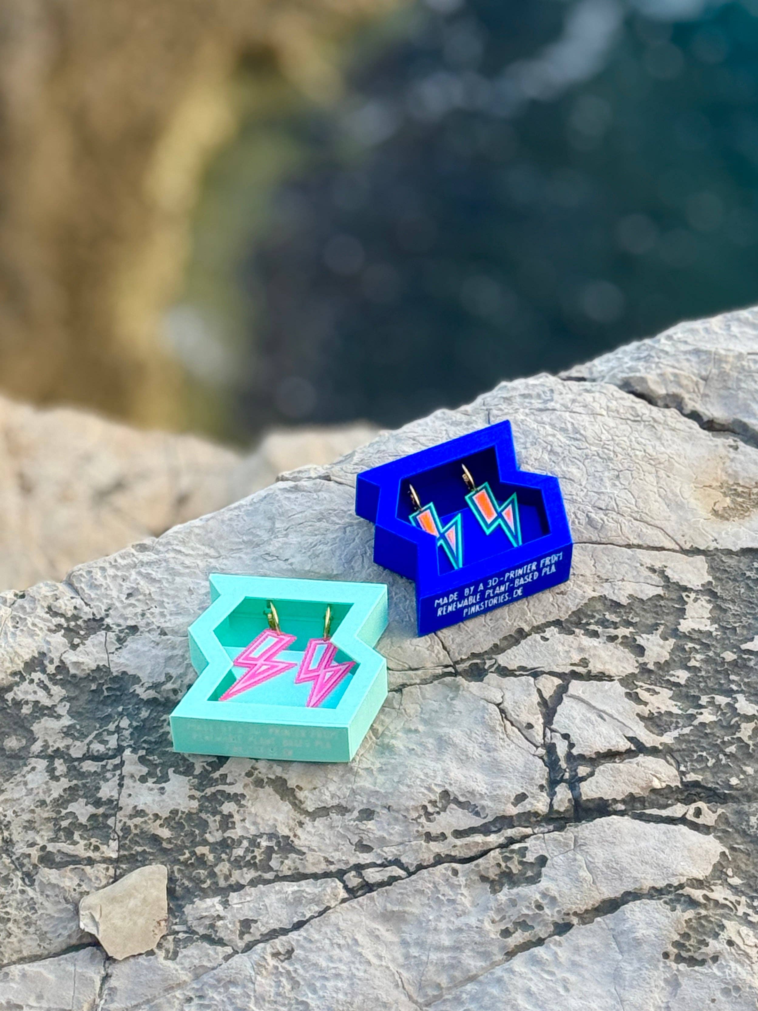 FLASH – Ohrringe Blau  Blitz