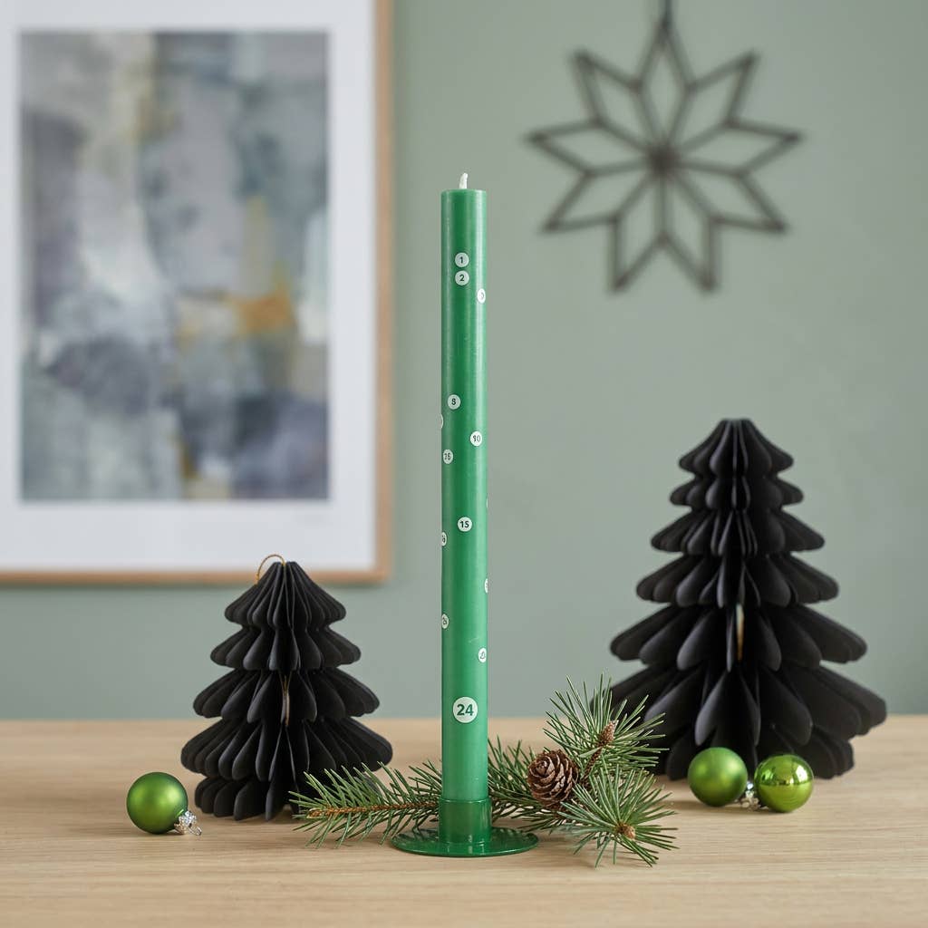 Kerze Xmas Countdown Tannengrün - Togethery