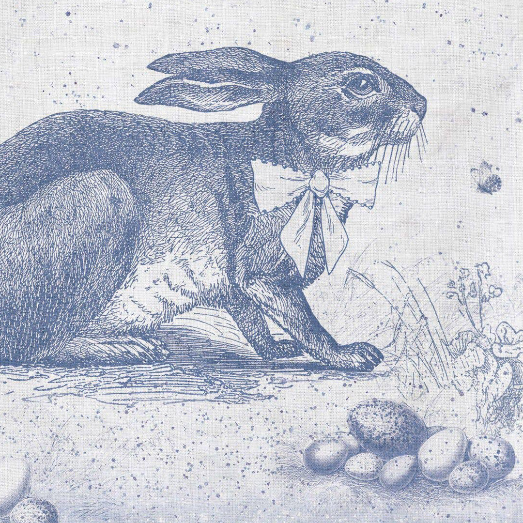 Handgefertigtes Hasen-Geschirrtuch / Leinen / mit Haken