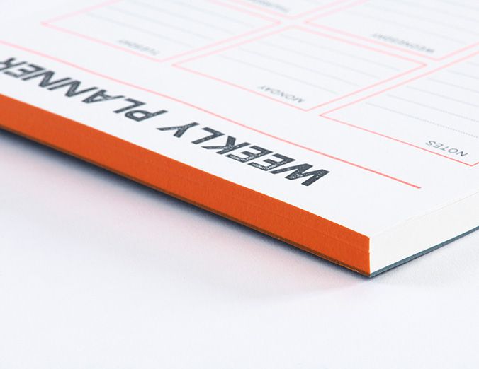 Gmund Letterpress Weekly Planner - Neon orange/blau