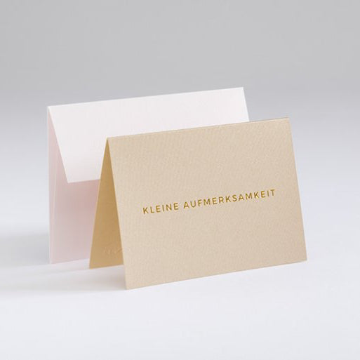 Gold Grußkarte mit Heißfolienprägung - Kleine Aufmerksamkeit Gmund
