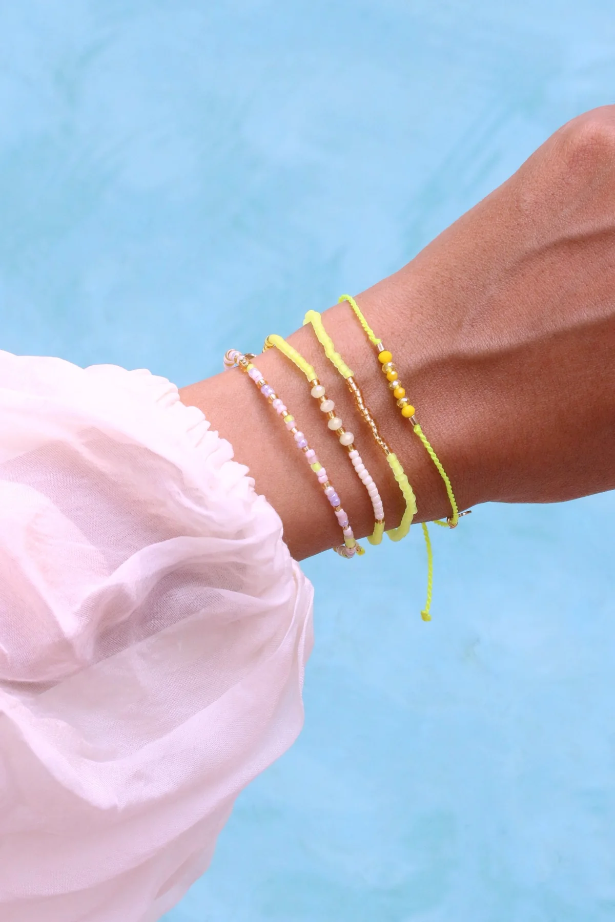 Armband Lumi - Neon Gelb gold