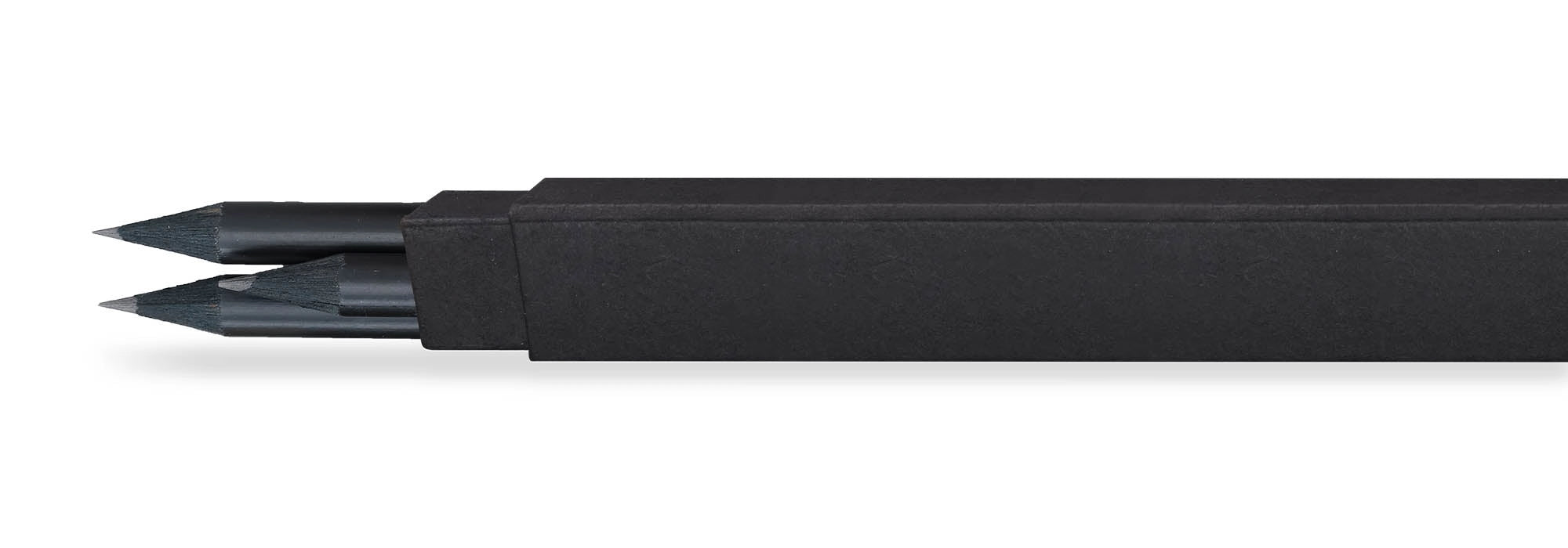 Triple Box mit 3 Bleistiften / Schwarz / Zeder - Togethery