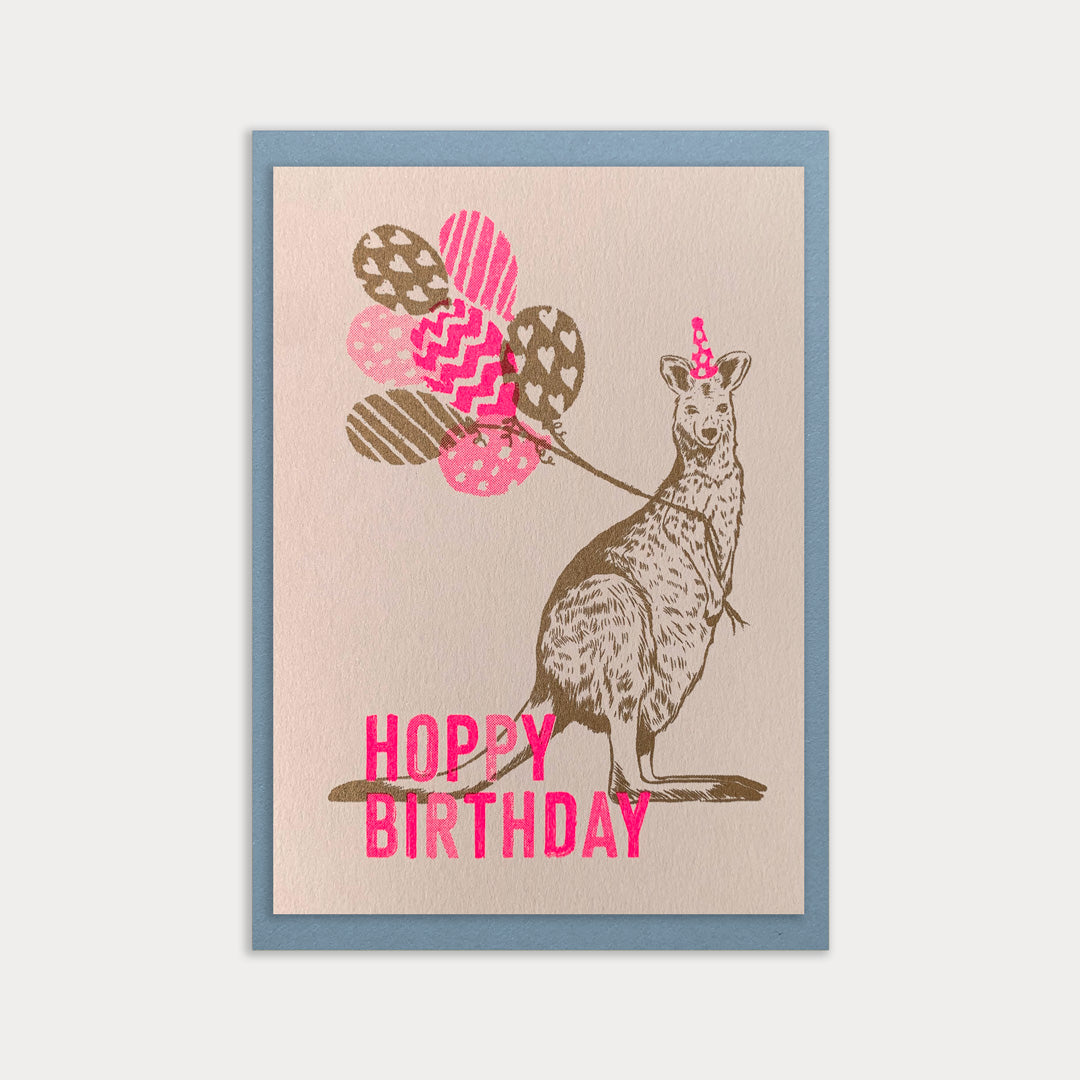Geburtstagskarte / Känguru / Hoppy Birthday / A6 - Togethery