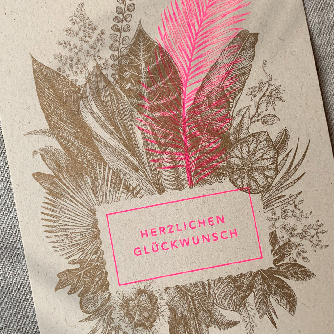 Postkarte / Gräser / Herzlichen Glückwunsch - Togethery
