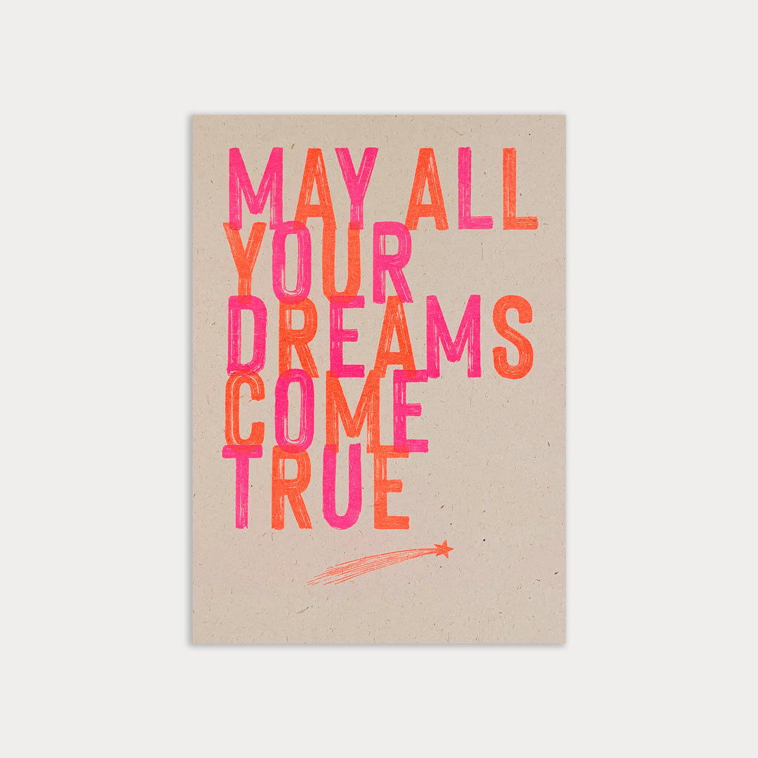 Postkarte / May all your dreams come true - Togethery