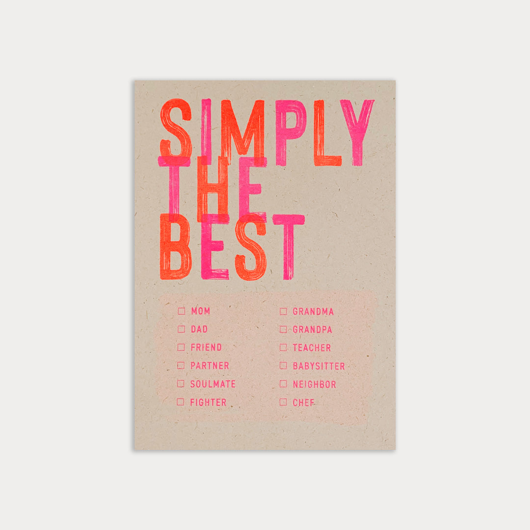 Postkarte / Simply the best - Togethery